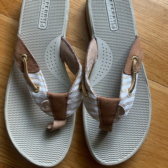 Sperry Top-Sider Seafish Marine Stripe Thong Sandal Women’s size 7 - Picture 2 of 5
